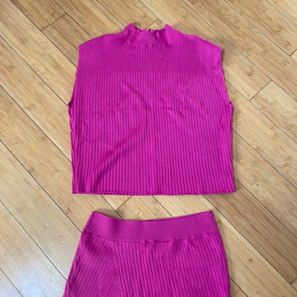 Maeve crop sweater and skirt Anthropologie
